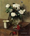 Weiße Rosen und Kirschen Henri Fantin Latour